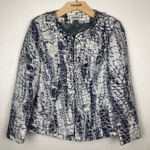 BRAND NEW CHICO'S JEWELLED SNAKESKIN JACKET